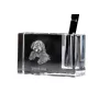 Chien à loutre, Otterhound - Porte-stylos, organiseur en cristal avec photo de chien, décoration de bureau unique par la marque Art-Dog
