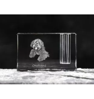 Otterhound penholder kryształowy z psem Art-Dog