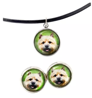 Norwich Terrier, Terrier de Norwich - boîte à bijoux avec votre photo, ensemble collier et boucles d'oreilles, produits personnalisés de la marque Art-Dog