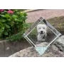 Old English Sheepdog - crystal cube with a photo, photo of a horse in crystal, cubic paperweight from Art-Dog brand