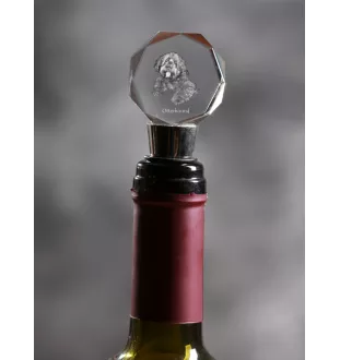 Chien à loutre, Otterhound - Bouchon de bouteille, bouchon de vin en cristal avec photo, cadeau personnalisé pour barman par la marque Art-Dog