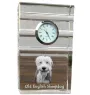 Old English Sheepdog - Glasuhr mit Foto, Foto eines Hundes im Kristall, personalisierte Tischuhr für das Büro der Marke Art-Dog