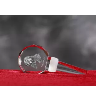 Otterhound - Crystal bottle stopper, unique wine stopper with photo, personalised gift for sommelier by Art-Dog brand