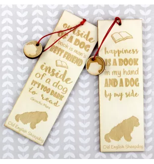 Old English Sheepdog - Lesezeichen mit Hund, personalisiertes Lesezeichen, Geschenk für Bücherwurm von der Marke Art-Dog