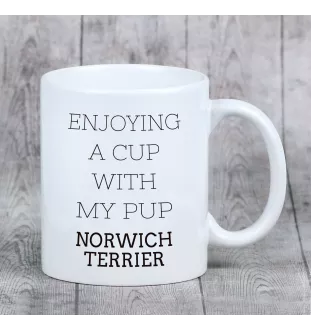 Norwich Terrier - cup with a geometric dog image and the inscription Art-Dog