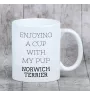 Norwich Terrier - cup with a geometric dog image and the inscription Art-Dog