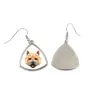Norwich Terrier, Terrier de Norwich - boucles d'oreilles avec une photo et un motif de chien géométrique Art-Dog