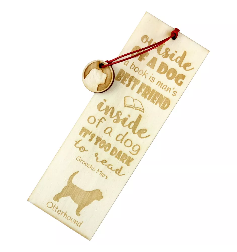 Chien à loutre, Otterhound - marque-page pour livre avec chien, marque-page personnalisé, cadeau pour les amateurs de livres de la marque Art-Dog