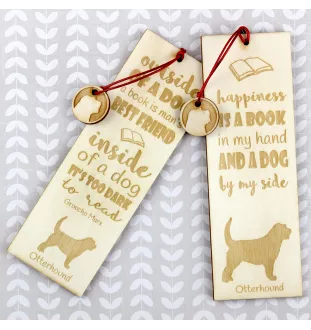 Chien à loutre, Otterhound - marque-page pour livre avec chien, marque-page personnalisé, cadeau pour les amateurs de livres de la marque Art-Dog