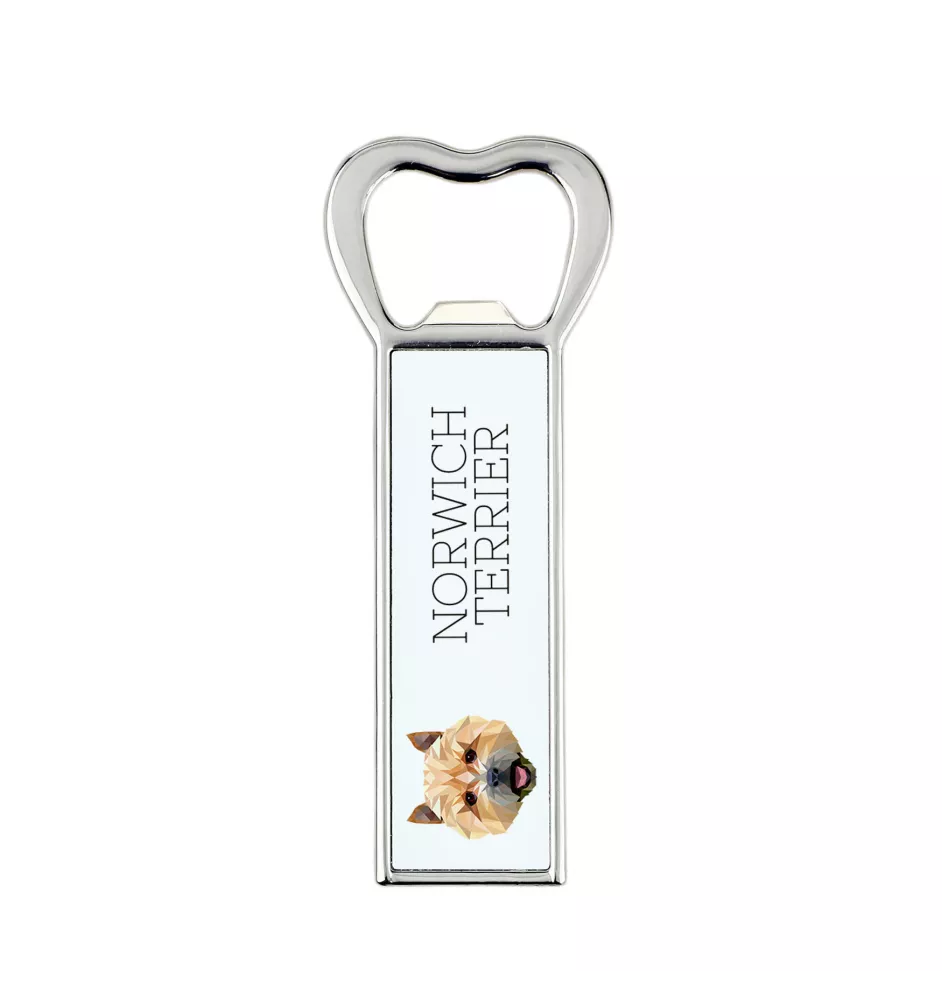 Norwich Terrier - Flaschenöffner mit Bild und Aufschrift für Bier von Art-Dog