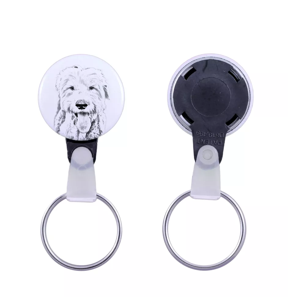 Old English Sheepdog - keychain with a dog portrait, pendant with the brand's own Art-Dog graphics