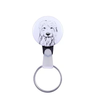 Old English Sheepdog - keychain with a dog portrait, pendant with the brand's own Art-Dog graphics