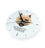 Norwich Terrier - geometric wall clock with a picture and the brand name Art-Dog