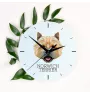 Norwich Terrier, Terrier de Norwich - horloge murale géométrique avec photo et logo de la marque Art-Dog