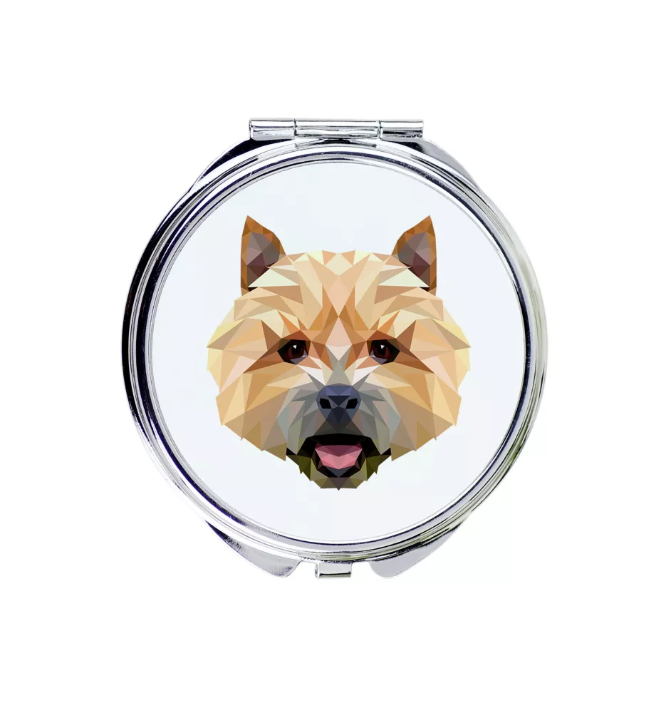 Norwich Terrier - mirror with a geometric design and the brand name Art-Dog