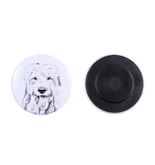 Old English Sheepdog - magnet with a dog's pupil, exceptionally light, strong magnet, handmade product by the Art-Dog brand