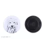 Old English Sheepdog Magnet mit einem Hundepfotenabdruck, außergewöhnlich leicht, starker Magnet, handgefertigtes Produkt der Marke Art-Dog