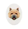 Norwich Terrier - Fliese mit geometrischem Bild und Schriftzug der Marke Art-Dog