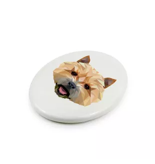 Norwich Terrier - a plate with a geometric design and the brand name Art-Dog