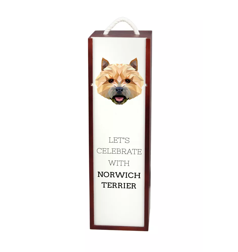 Norwich Terrier pudełko na wino geometryczne Art-Dog
