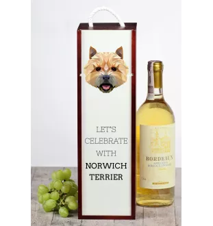 Norwich Terrier pudełko na wino geometryczne Art-Dog
