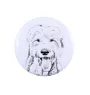 Old English Sheepdog - pin with your dog, add your own photo, Art-Dog brand