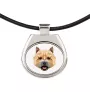 Norwich Terrier, Terrier de Norwich - collier avec une photo et un motif géométrique de la marque Art-Dog