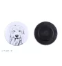 Old English Sheepdog Magnet mit einem Hundepfotenabdruck, außergewöhnlich leicht, starker Magnet, handgefertigtes Produkt der Marke Art-Dog
