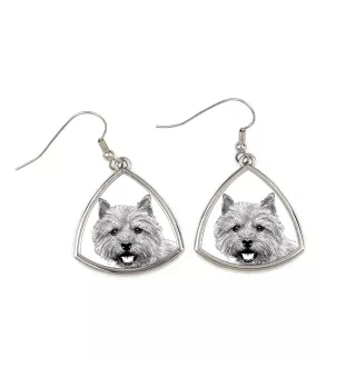 Norwich Terrier - dog earrings, hanging earrings with a picture, personalized jewelry with Art-Dog brand print