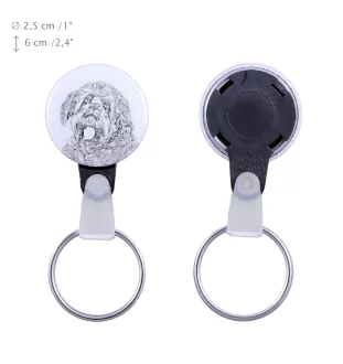 Otterhound - keychain with a dog portrait, pendant with the brand's own Art-Dog graphics