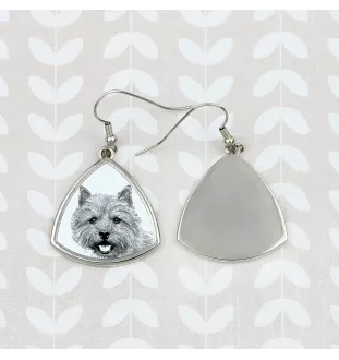 Norwich Terrier - Hund Ohrringe, hängende Ohrringe mit Bild, personalisierter Schmuck mit dem Aufdruck der Marke Art-Dog