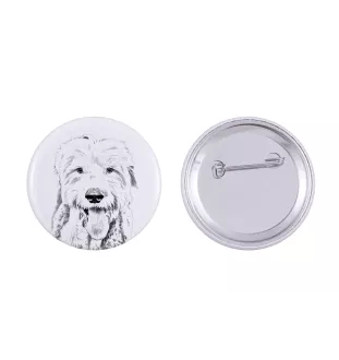 Old English Sheepdog - Anstecknadel mit Ihrem Hund, fügen Sie Ihr eigenes Foto hinzu, Marke Art-Dog