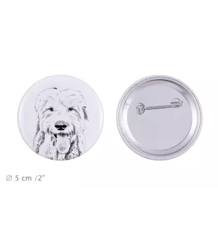 Old English Sheepdog - Anstecknadel mit Ihrem Hund, fügen Sie Ihr eigenes Foto hinzu, Marke Art-Dog