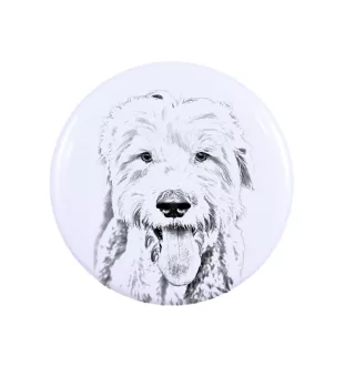 Old English Sheepdog - Anstecknadel mit Ihrem Hund, fügen Sie Ihr eigenes Foto hinzu, Marke Art-Dog