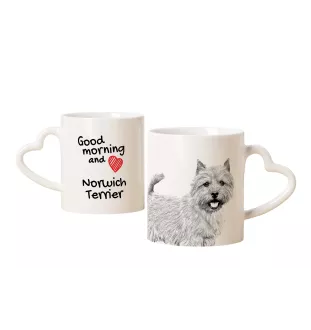 Norwich Terrier kubek z psem good morning serce Art-Dog