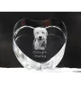 Old English Sheepdog - a photo of a dog in crystal, crystal heart, unique photo frame from the Art-Dog brand