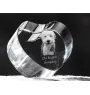 Chien de Berger Anglais - une photo de chien dans un cristal, un cœur en cristal, un cadre photo exceptionnel de la marque Art-Dog