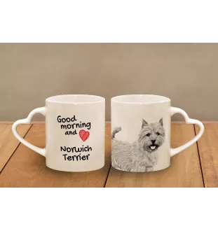 Norwich Terrier, Terrier de Norwich - tasse avec chien, une tasse adorable avec une anse en forme de cœur, un cadeau universel de la marque Art-Dog