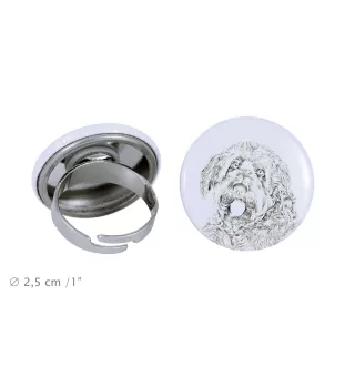 Chien à loutre, Otterhound - bijoux pour femmes avec l'image d'un chien, produit fait à la main, possibilité d'ajouter sa propre photo, marque Art-Dog