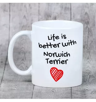 Norwich Terrier - cup with a dog, cup with a photo, personalized gift from the Art-Dog brand