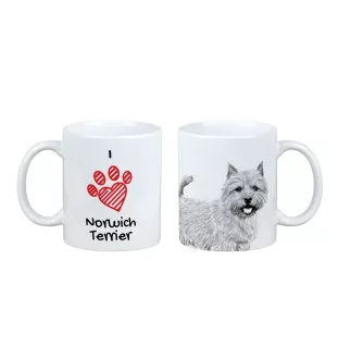 Norwich Terrier - cup with a dog, cute cup with graphics, a gift with your photo from the Art-Dog brand