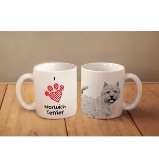 Norwich Terrier - cup with a dog, cute cup with graphics, a gift with your photo from the Art-Dog brand