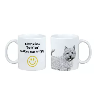Norwich Terrier - cup with a dog, cheerful cup for a dog lover, personalized gift from the Art-Dog brand