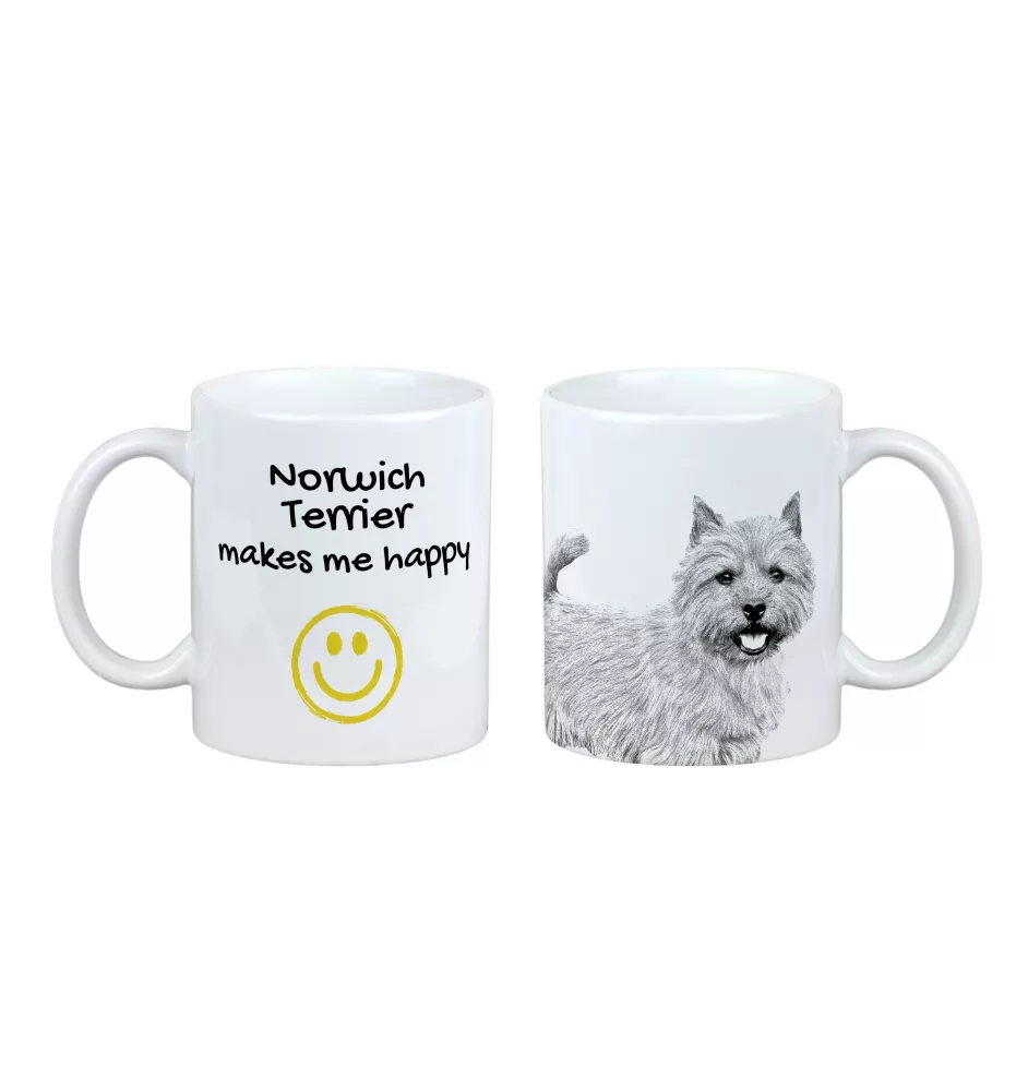 Norwich Terrier - Tasse mit Hund, fröhliche Tasse für Hundeliebhaber, personalisiertes Geschenk der Marke Art-Dog
