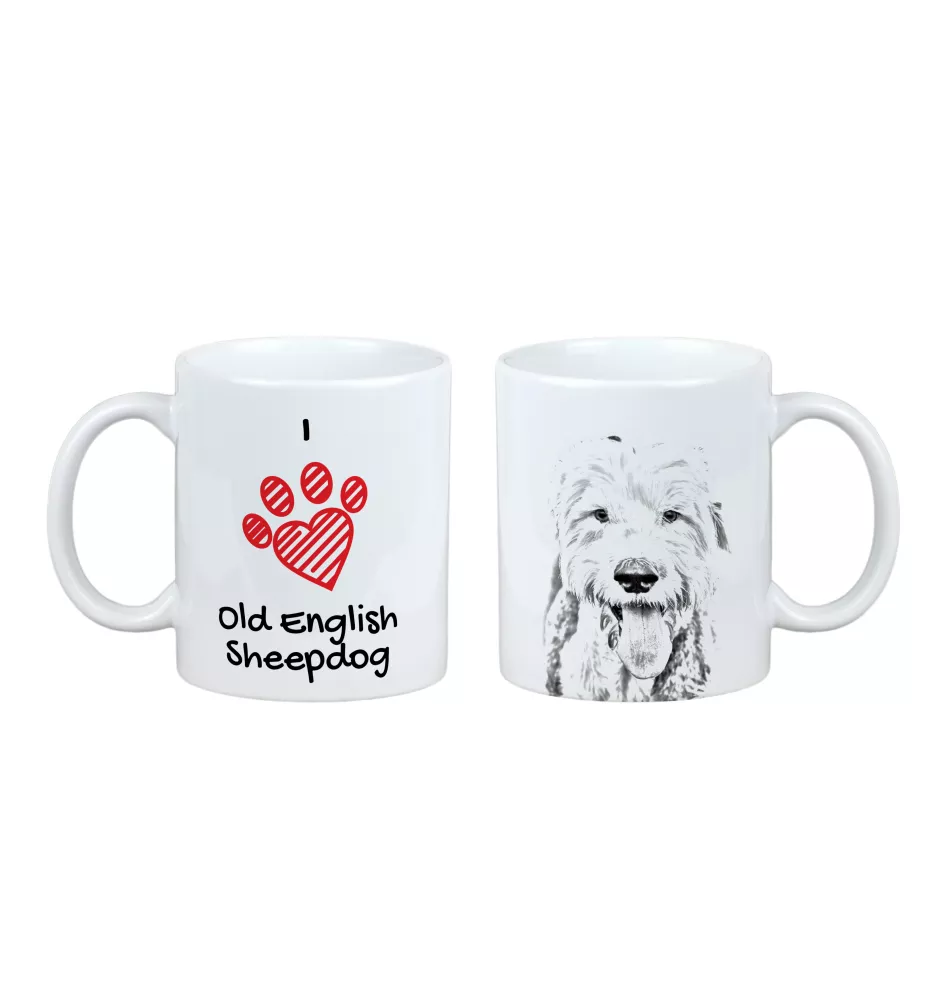 Chien de Berger Anglais - tasse avec chien, une tasse adorable avec une illustration, un cadeau avec votre photo de la marque Art-Dog