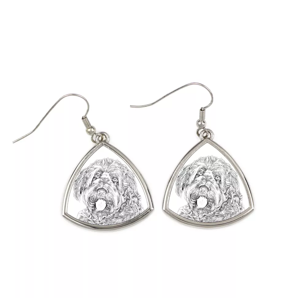 Otterhound - dog earrings, hanging earrings with a picture, personalized jewelry with Art-Dog brand print