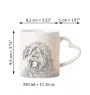 Chien à loutre, Otterhound - tasse avec chien, une tasse adorable avec une anse en forme de cœur, un cadeau universel de la marque Art-Dog