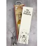 Old English Sheepdog - wine box with a dog, alcohol box with graphics, personalized gift box from the Art-Dog brand