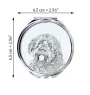 Otterhound - Pocket mirror with a dog, personalized mirror for a purse, compact mirror with Art-Dog brand print.