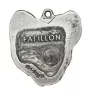 Papillon, Épagneul nain continental papillon - Porte-clés argenté avec chien, décoration de sac à main, pendentif de sac à dos par la marque Art-Dog